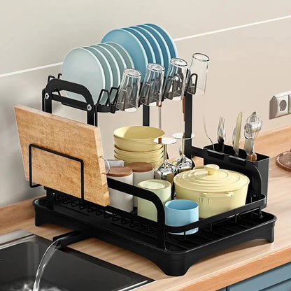 Dish drainer for the worktop