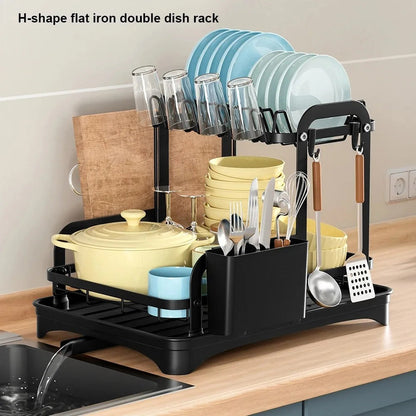 Dish drainer for the worktop